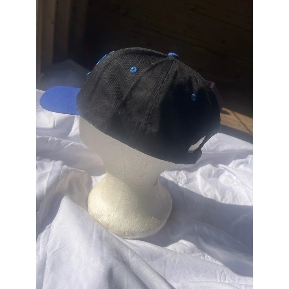 Black Blue DVL‎ Embroidered Baseball Cap Hat Adjustable Strap - Picture 2 of 4